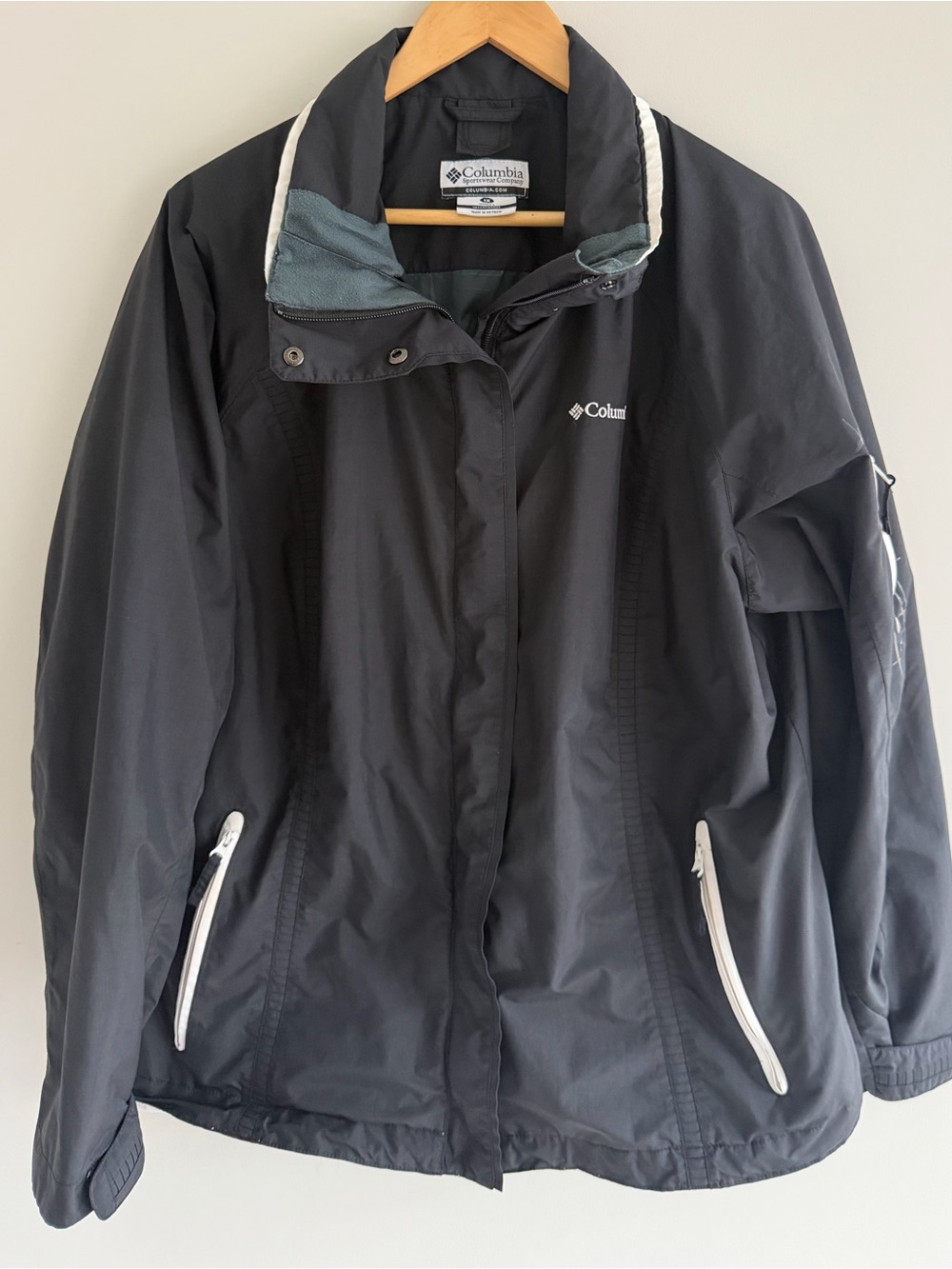 Columbia Bugaboo Womens 1X Black Omni Tech Waterproof Interchange Jacket Shell